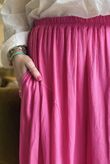Noa Linen Blend Sia Barrel Trouser Hot Pink